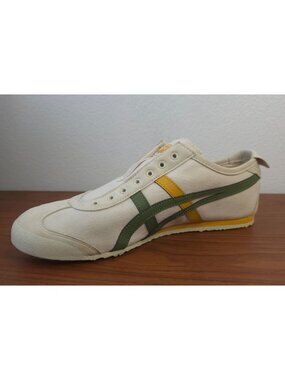 Onitsuka Tiger Mexico 66 Birch/Moss Slip-On Canvas Shoes Men's Sz 10 - 1183A360